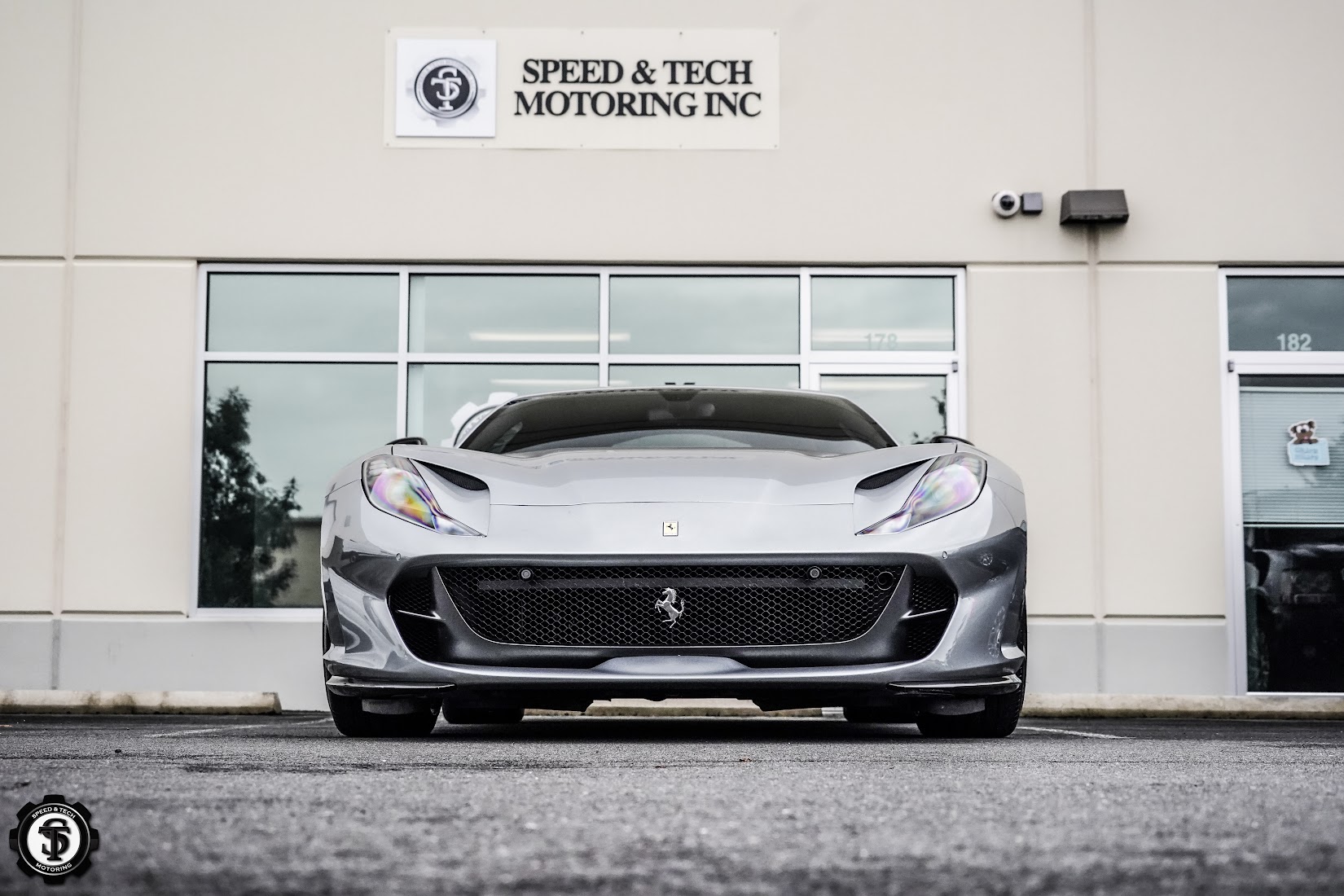 Standrad PPF and paint correction of Car - Luxury window tinting on a Ferrari 812 at Speed & Tech Motoring in Sterling, VA