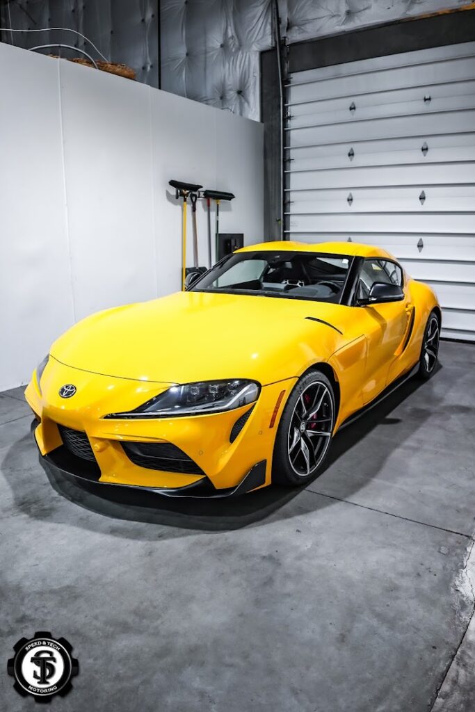 Stylish window tinting and Paint Correction on a Toyota Supra at Speed & Tech Motoring in Sterling, VA