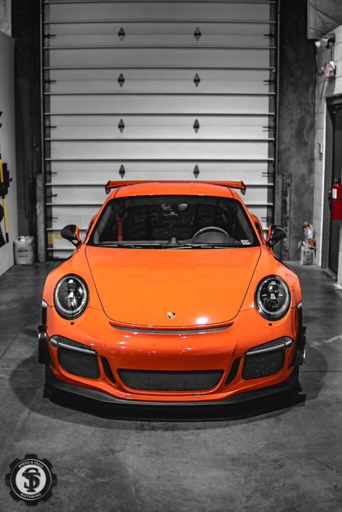 Auto Detailing Porsche GT3 at Speed and Tech Motoring Sterling, VA