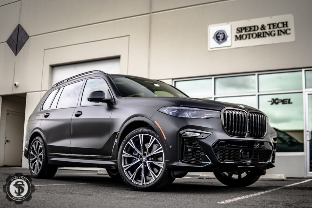 BMW X7 receiving the best Matte PROTECTION at Speed and Tech Motoring in Sterling, VA