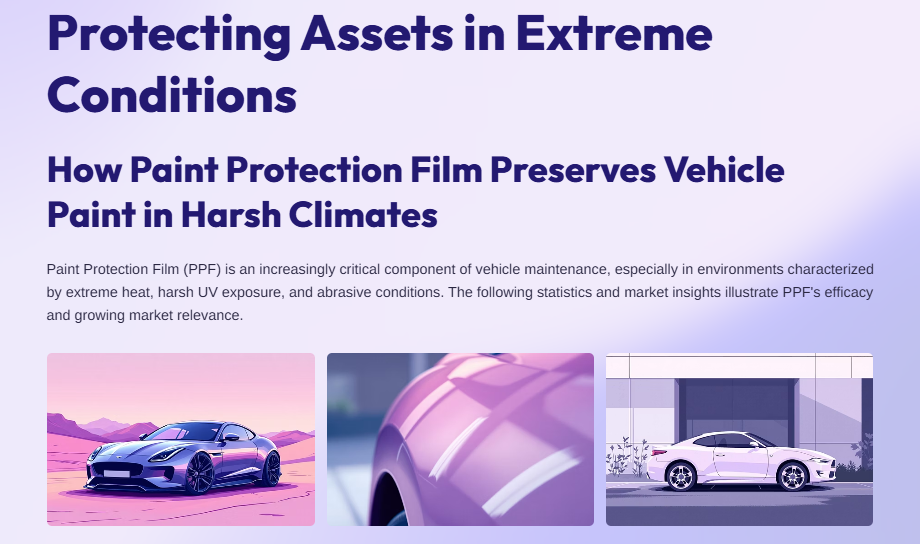 Paint Protection Film Preserves Vehicle Paint in Harsh Climates: Key Statistics & Market Insights