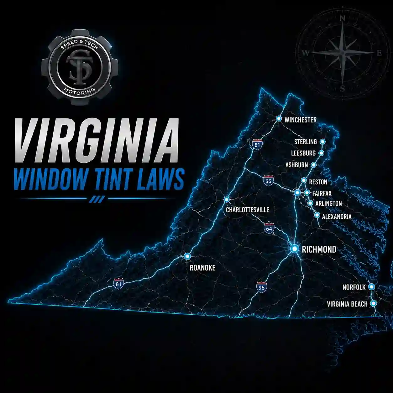 Virginia legal window Tinting laws